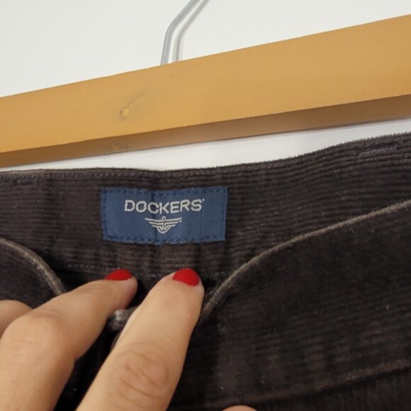 Dockers Men's Brown 100% Cotton Blend High Rise Straight Leg Pant Size W36 L32 - Picture 9 of 14